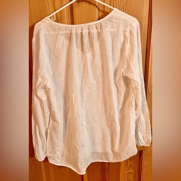 Old Navy Women's Top Long Sleeves Size Large Gauzy Flowy Coastal Boho Chic Beach - Picture 11 of 11